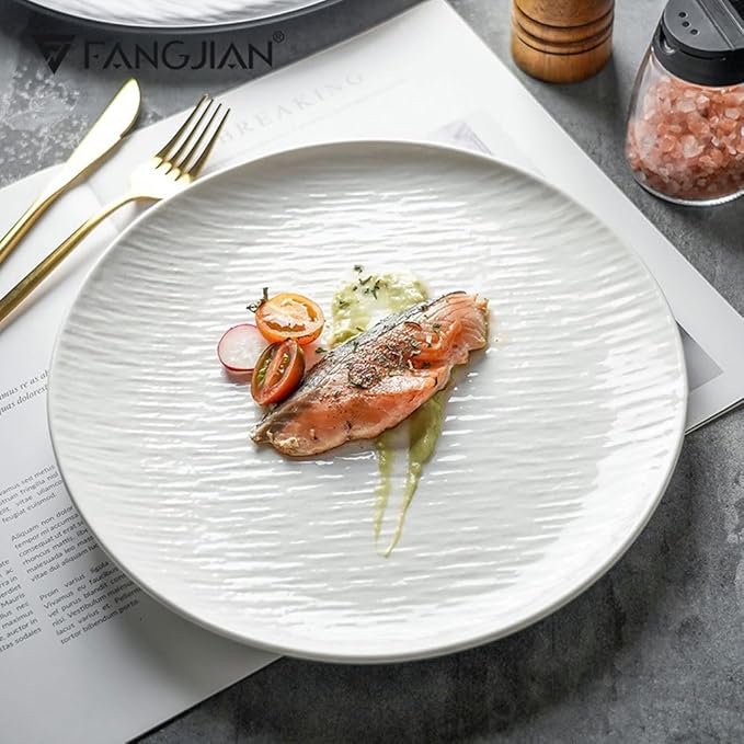 SONGCHAO Party Supplies Steak Plate, Western Food Plate, Western Restaurant Creative Commercial Ceramic Plate For Home Use Party Plates (Color : A)
