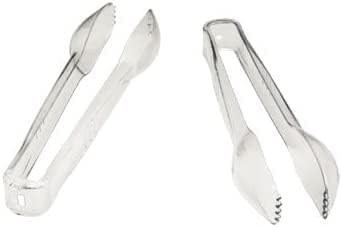 Heavy Duty Disposable Clear Plastic Serving Utensils, Spoons, Forks & Tongs for Weddings, Catering, Food Service, Parties and More! (12, Tongs)