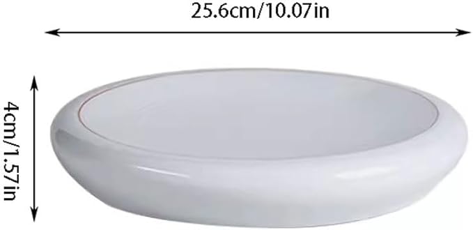 SONGCHAO Party Supplies Light Cyan Chinese Tableware Hotel Supplies Plate Restaurant Catering Ceramic Plate Cold Dish Plate Party Plates (Color : A, Size : Small)