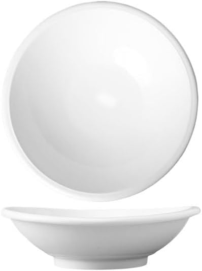 Dinner Plates 11-inch White Ceramic Large Bowl Club Restaurant Tableware Kitchen Soup Service Appetizer Plate Kitchen Salad Bowl(11 in)