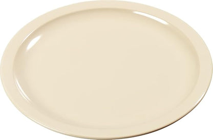 Carlisle FoodService Products Kingline Reusable Plastic Plate Appetizer Plate for Home and Restaurant, Melamine, 5.5 Inches, Tan, (Pack of 48)