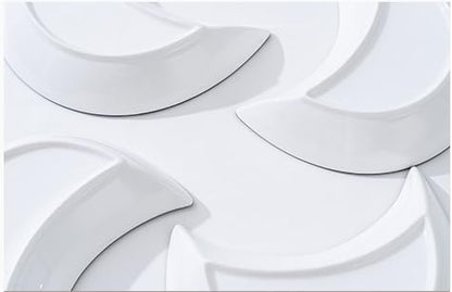 5pcs Porceline Serving Trays and Platters Ceramic Divided Serving Dishes Set Large White Decorative Appetizer Food Sushi Snacks Nuts Curry