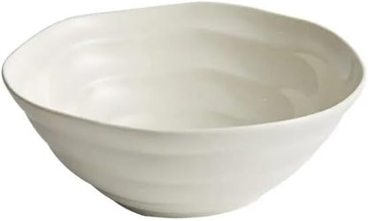 SONGCHAO Party Supplies Dish Plates Ceramic Fruit Salad Plates Irregular Shape Dinner Plates Restaurant Solid Color Tableware Ramen Noodle Bowls Soup Bowls Party Plates (Color : 8.6 inch)
