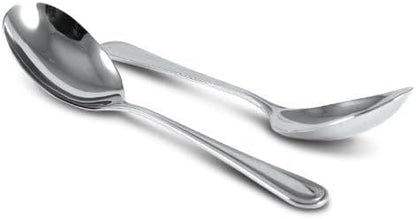 SET OF TWO (2) - Elegant Regency Line Tabletop Flatware Serving Spoon, Serving Utensil, Buffet Banquet Serving Spoons, 18/8 Gauge Mirror-Polished Stainless Steel