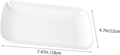 Cabilock 3Pcs Rectangular Snack Plates Breakfast Serving Dishes Kitchen Food Plates for Appetizers and Salads Suitable for Home Use