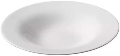 SONGCHAO Party Supplies Simple Tall Soup Plate Hotel Club Cooking Plate Tableware Chinese Dinner Plate Ceramic Deep Soup Plate Party Plates (Size : Small)