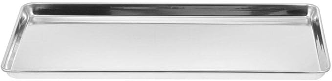 Stainless Steel Rectangular Food Tray Dinner Plate for Home Banquets Serving Dish for Salad Appetizers and Snacks Easy to Clean and Elegant Design