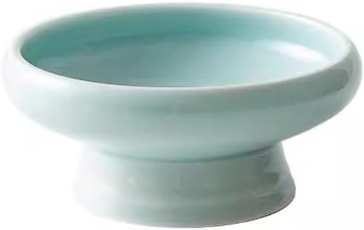SONGCHAO Party Supplies Ceramic High-foot Dinner Plate Home Salad Plate Fruit Plate High-foot Dessert Plate Restaurant Appetizer Plate Party Plates (Color : 8.11inch)