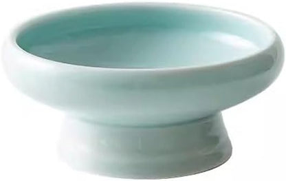 SONGCHAO Party Supplies Ceramic High-foot Dinner Plate Home Salad Plate Fruit Plate High-foot Dessert Plate Restaurant Appetizer Plate Party Plates (Color : 8.11inch)