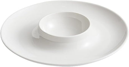 Dessert Plates Simple White Ceramic Western Food Plate Creative Multifunctional Art Hotel Salad Restaurant Dinner Tableware(10-inch)