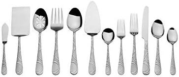 Garland Frost 67-Piece Stainless Steel Flatware Set with Serving Utensil Set, Service for 12