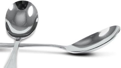 SET OF TWO (2) - Elegant Regency Line Tabletop Flatware Serving Spoon, Serving Utensil, Buffet Banquet Serving Spoons, 18/8 Gauge Mirror-Polished Stainless Steel