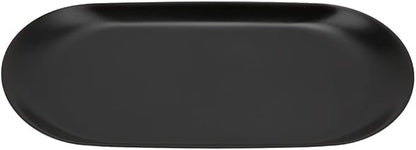 Oval Metal Trays, 9.1 x 3.7in Stainless Steel Serving Tray Decorative Vanity Plate Storage Trays Thickened Serving Dishes