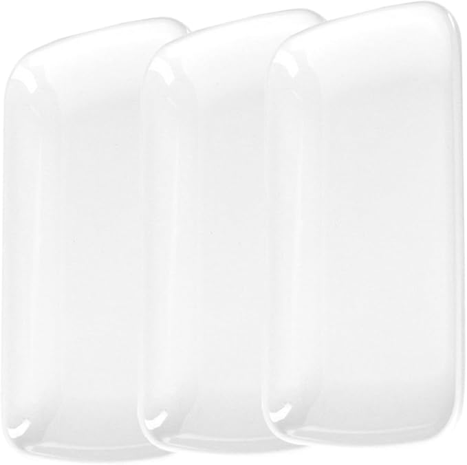 Cabilock 3Pcs Rectangular Snack Plates Breakfast Serving Dishes Kitchen Food Plates for Appetizers and Salads Suitable for Home Use