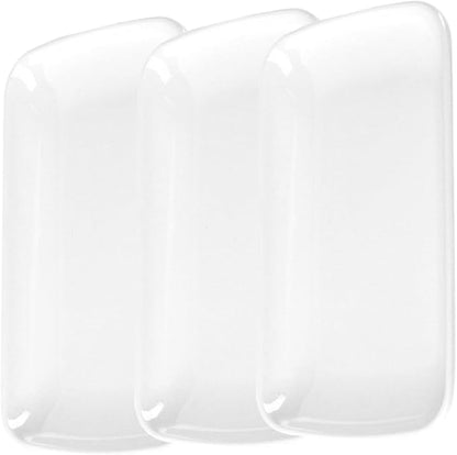 Cabilock 3Pcs Rectangular Snack Plates Breakfast Serving Dishes Kitchen Food Plates for Appetizers and Salads Suitable for Home Use