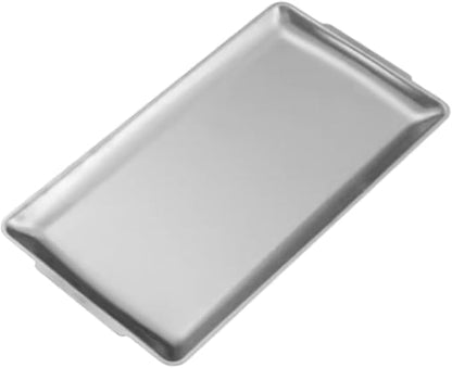 Metal Serving Tray for Food and Snacks, Rectangle Organizer for Dining, 36cmx20cm