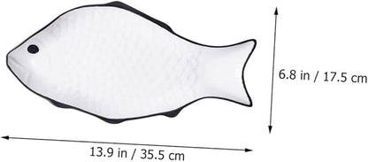 Ceramic Fish-shaped Steaming Dish Medium Smooth Surface for Serving Fish and Desserts Restaurants