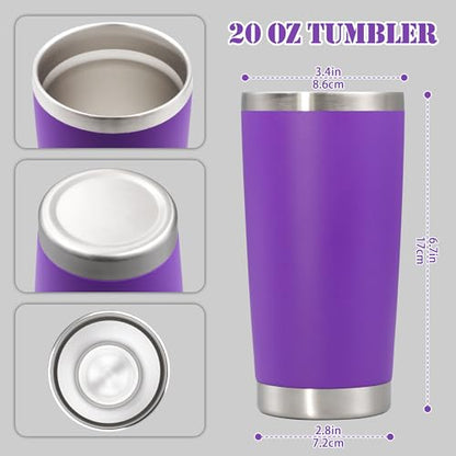 20 oz Tumbler Insulated Tumblers Stainless Steel Coffee Mug (Purple)