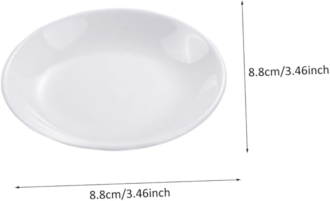 6pcs Ceramic Sauce Plates for Dipping Condiments White Seasoning Dishes for Snacks Appetizers and Desserts Dining Table