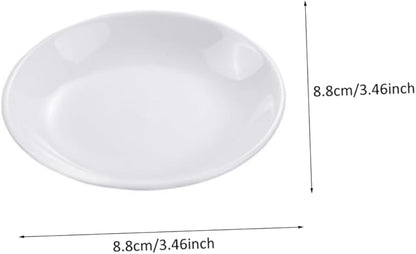 6pcs Ceramic Sauce Plates for Dipping Condiments White Seasoning Dishes for Snacks Appetizers and Desserts Dining Table