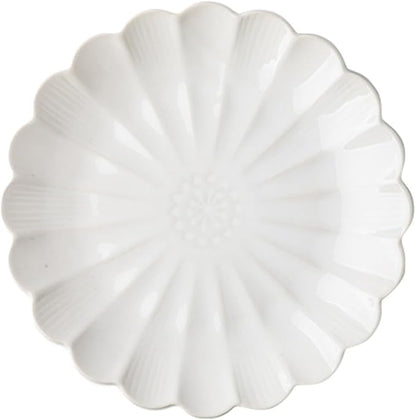 SONGCHAO Party Supplies 10 Inch Petal Plate Embossed Dessert Plate Ceramic Plate Salad Plate Home Kitchen Ceramic Dinnerware Plate Party Plates (Color : B, Size : 8 inch)