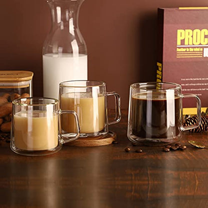 10oz Glass Coffee Mugs (10oz(4 pack))