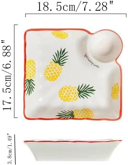 Multi Purpose Appetizer Ceramic Tray Vinegar Bowl Elegant Sushi Cookie Serving Dishes Dipping Sauce Plate for Dumplings French Fries Snacks Homes Restaurants Design Sense Souvenirs