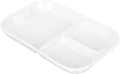 GLEAVI Divided Food Serving Tray Tiered Serving Platter Ceramic Dishes Home Divided Plates