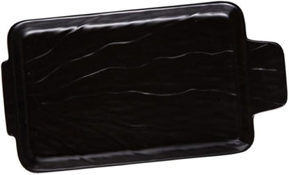 Tableware Wedding Guest Steak Plate Japanese Appetizer Plates Ceramic Jewelry The Wedding Ceramic Platter Plates Practical Food Serving Dish Ceramic Sushi Platt (Black-29.5 * 16.2 * 2.5cm
