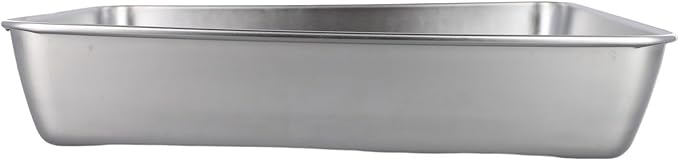 Stainless Steel Serving Tray with Deep Edges, Rectangular Food Platter for Kitchen, Camping, Picnics, School Cafeteria, Dishwasher Safe, Silver(30 * 25 * 5.5)