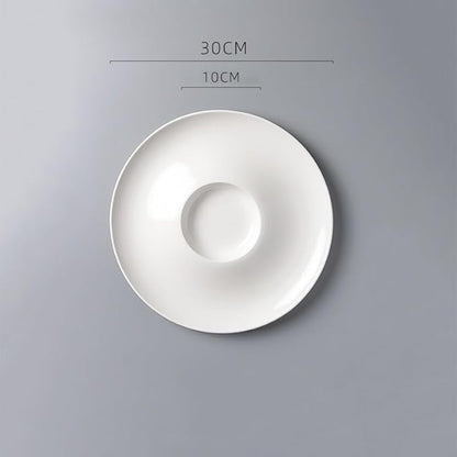Kitchen Plates Ceramic French And Western Cuisine, Artistic Conception Dishes, Molecular Tableware, Creative Club Fusion, Desserts, Appetizers, Serving Plates Restaurant Plates(12in)