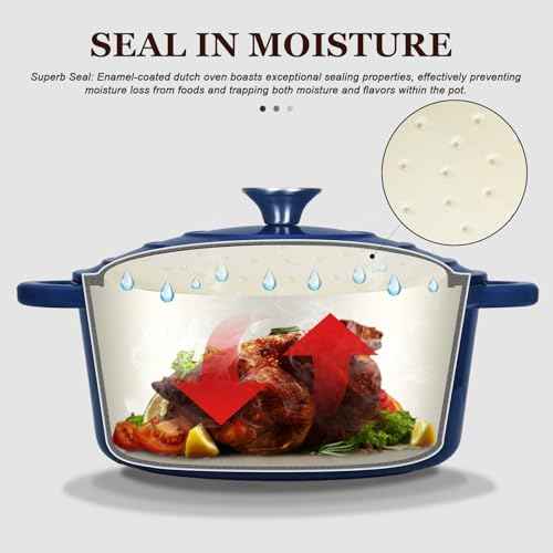 Enameled Cast Iron Dutch Oven (4.5 Quart / Indigo Blue)