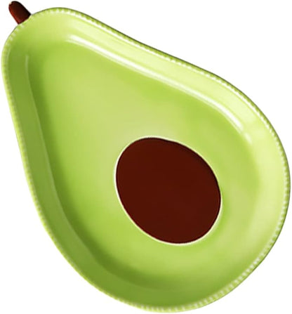 1Pc Avocado Shape Ceramic Serving Plate Creative Food Container for Appetizers Desserts and Salads for Parties Gatherings and Restaurants Lightweight Design
