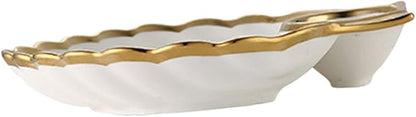 BESTOYARD Shell Serving Plate for Sushi Dumpling Dish Ceramic Plates Elegant Vinegar Bowl