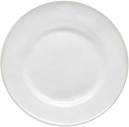 Costa Nova Ceramic Stoneware 9'' Salad Dessert Plate - Beja Collection, White & Cream | Microwave & Dishwasher Safe Dinnerware | Food Safe Glazing | Restaurant Quality Tableware