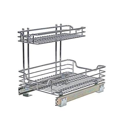 Glidez 2‑Tier Multipurpose Chrome‑Plated Steel Pull‑Out (Undersink / 12.25" - Standard)