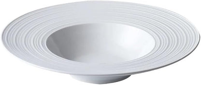 SONGCHAO Party Supplies Creative White Ceramic Plate Round Style Household Kitchen Dishes Dinner Plates Dish Plates Salad Plates Dessert Tray Party Plates (Color : 1pcs-11 inch)