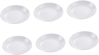 6-Piece Ceramic Sauce Dishes Set Small Dipping Plates for Condiments Snacks Appetizers Versatile Kitchen Supplies for Home and Restaurant Use