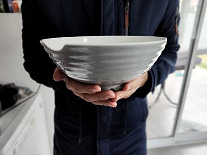 4 XL Gray White bowl set (9 inch x4 / Gray White)