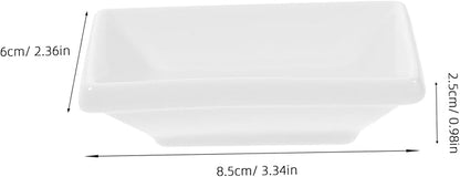 ABOOFAN 6pcs Ceramic Sauce Dishes Snack Plate Condiment Plate Appetizer Serving Tray for Chips Dip