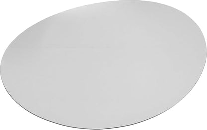 GOTOTOP Metal Serving Tray, Stainless Steel Luxury Dessert Platter, Elegant Silver Finish for Weddings and Home Decor (L)