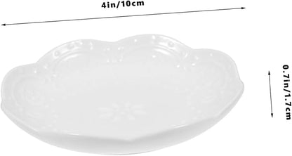 PRETYZOOM 2pcs Ceramic Plate Decorative Sauce Bowl Multi-functional Small Bowl for Oil Sushi