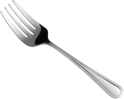 Soro Essentials- 18/8 Stainless Steel Simplicity Serving Fork 3.0mm Set of 12- Serving Utensils Serving Flatware Cutlery Kitchen Tableware Buffet Serving Utensils for Home Kitchen and Restaurant