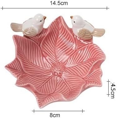 Appetizer Plates Jewelry Key Storage Tray Home Living Room Desktop Tray Ceramic Snack Plate Cheap Plates(B)