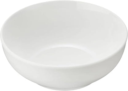 12-Piece Glazed White Stoneware Dinnerware Set - Service for 4, Plates & Bowls, Microwave & Dishwasher Safe