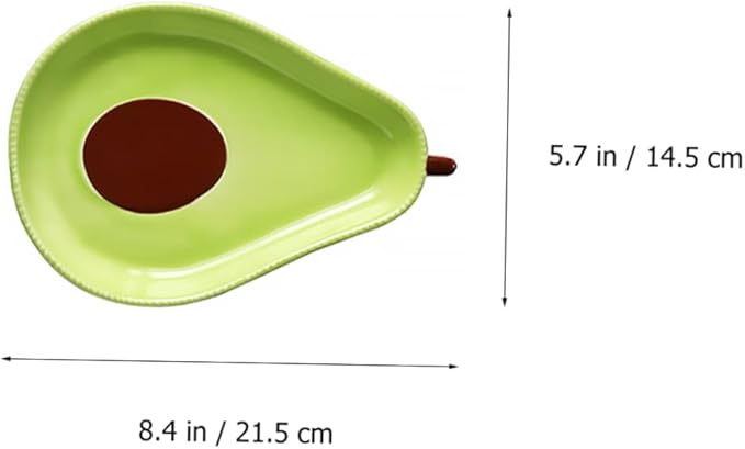 Avocado Shape Ceramic Plate Charcuterie Food Items Appetizer Serving Tray