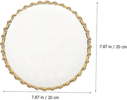 Mobestech Ceramic Double Appetizer Plate Stable Porcelain Dinner Plate for Party Festival Household Round Dessert and Fruit Serving Tray