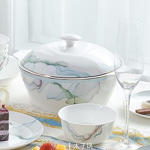 Dinner Plate Set Ceramic Dinnerware Set Kitchen Tableware Dinner Dish Ceramic Plates and Dishes Bowls 56Pcs Combination, size