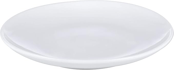 6-Piece Porcelain Appetizer Plate Set, DessertPlates, 6.5-Inch Ceramic Round Serving Plate, Cream White