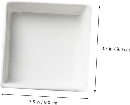 2pcs Ceramic Bowl Mini Square Dishes for Serving Banchan Seasoning Sauce Appetizer Dipping